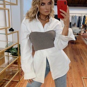 NWT Zara Soft Knit Sweater Tube Top